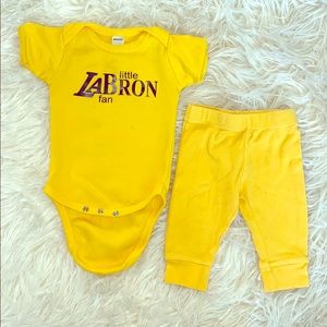 Little LaBron Lakers fan 3-6 months